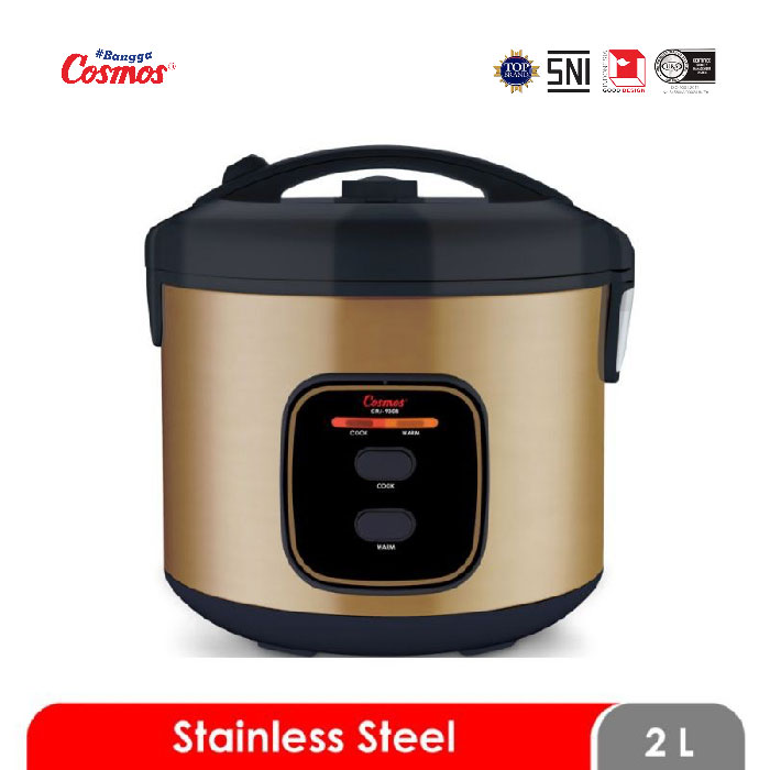 Cosmos Rice Cooker Stainless 3in1 Gold 2 L - CRJ-9308 | CRJ9308